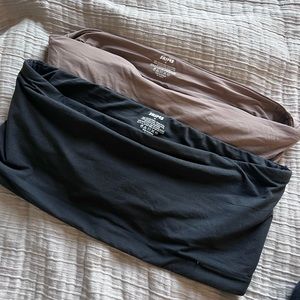 Skims strapless bras - size medium (2 bras) black and taupe